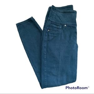 Spanx Turquoise Denim Skinny Jeans Sz L